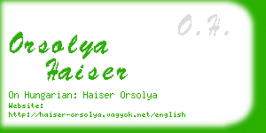 orsolya haiser business card